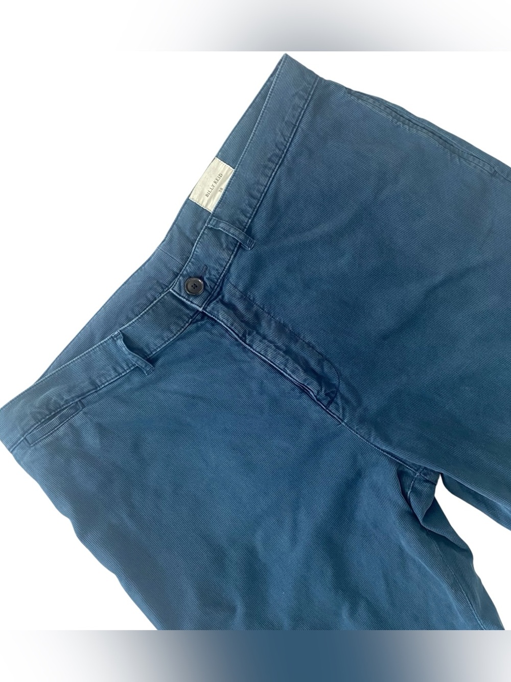 Billy Reid Blue Corduroy Pants Size 38 x 31 Cotton Straight Leg Preppy Coastal